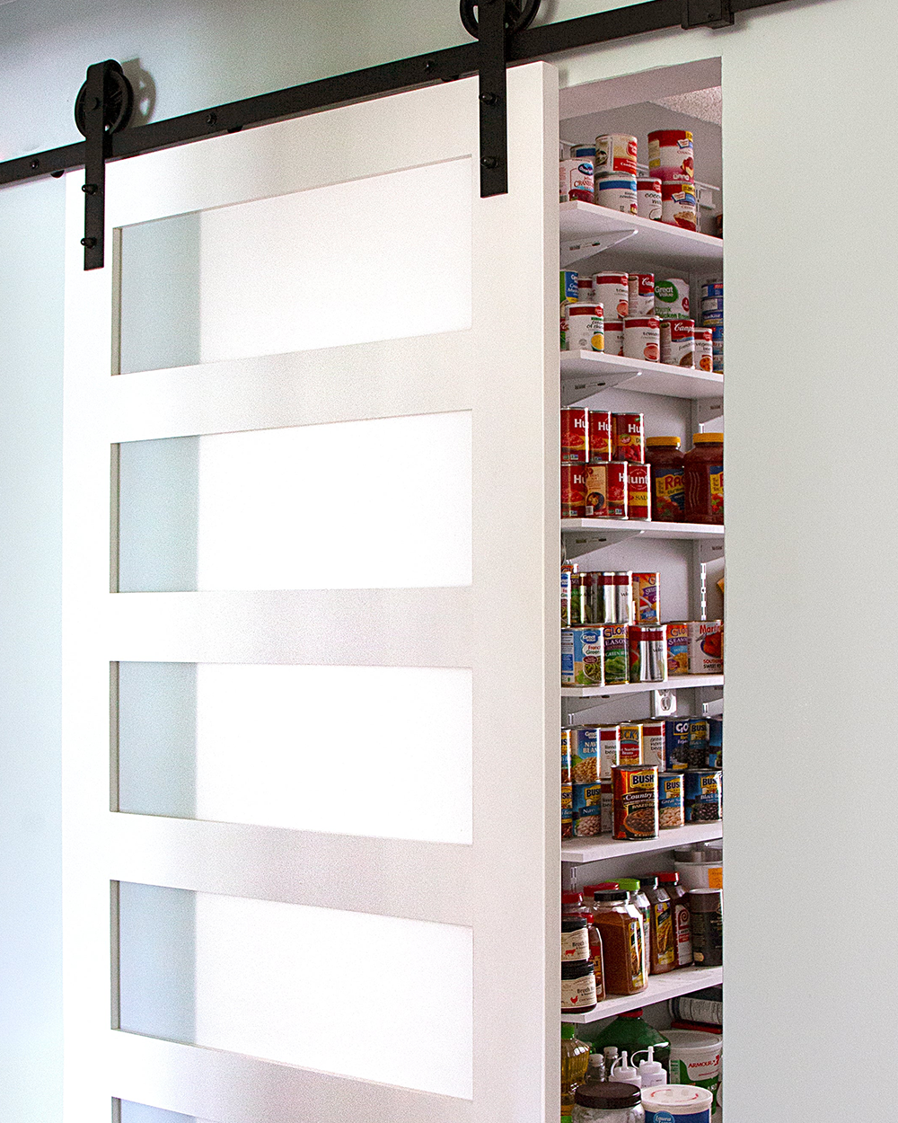 Five Frosted Glass Panel Shaker Interior Door (Primed)