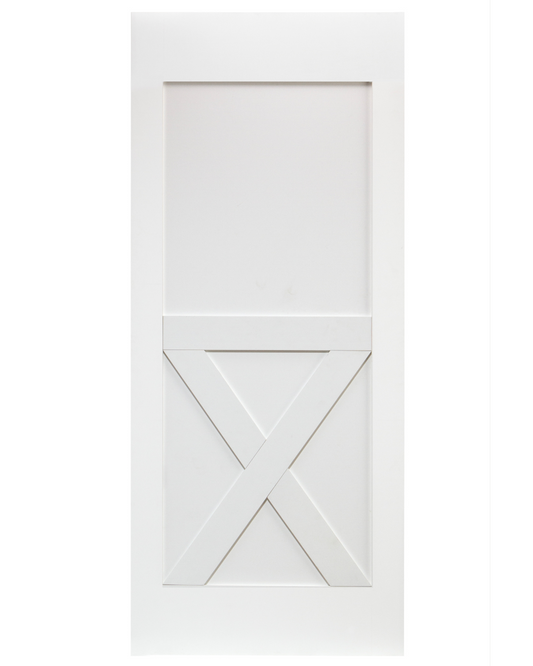 Half X-Brace Barn Door (Primed)