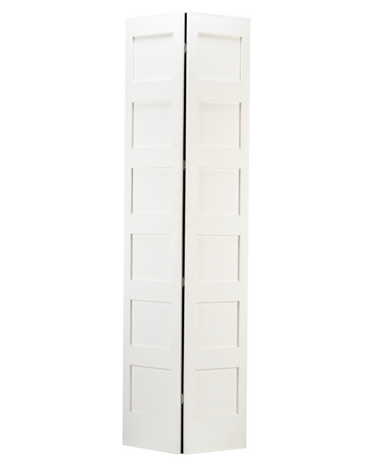 6 Panel Shaker Bifold Interior Door