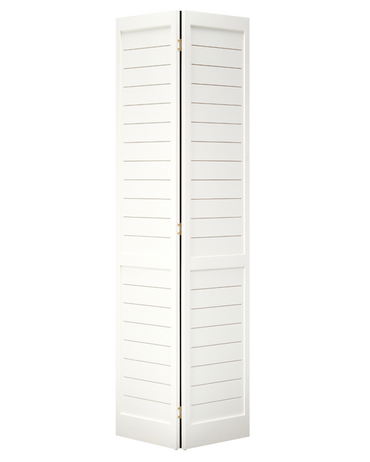 Louver/Louver Slotted 'Ship Lap' Bifold Interior Door (Primed)